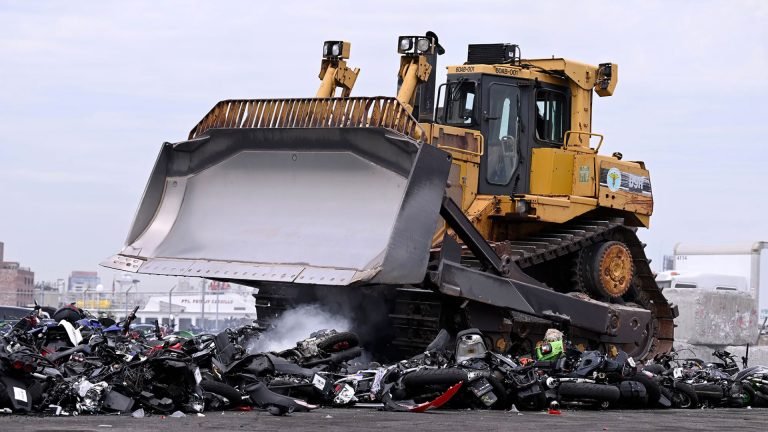NYC Crushes 200 Illegal Bikes in Crime Crackdown