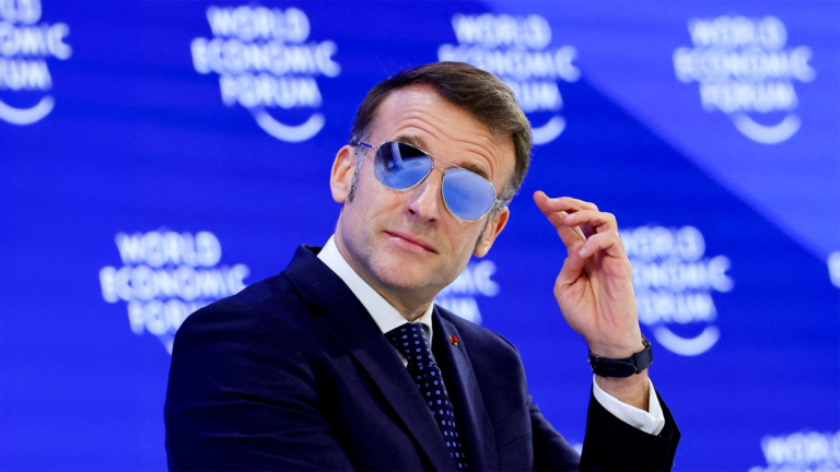 Forget Policy. Macron’s Sunglasses Went Viral at Davos