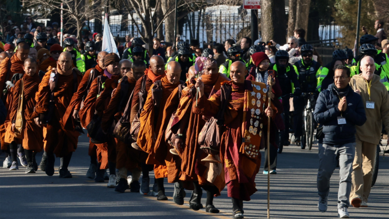 After 2,300 Miles, Monks Bring “Walk for Peace” to Washington