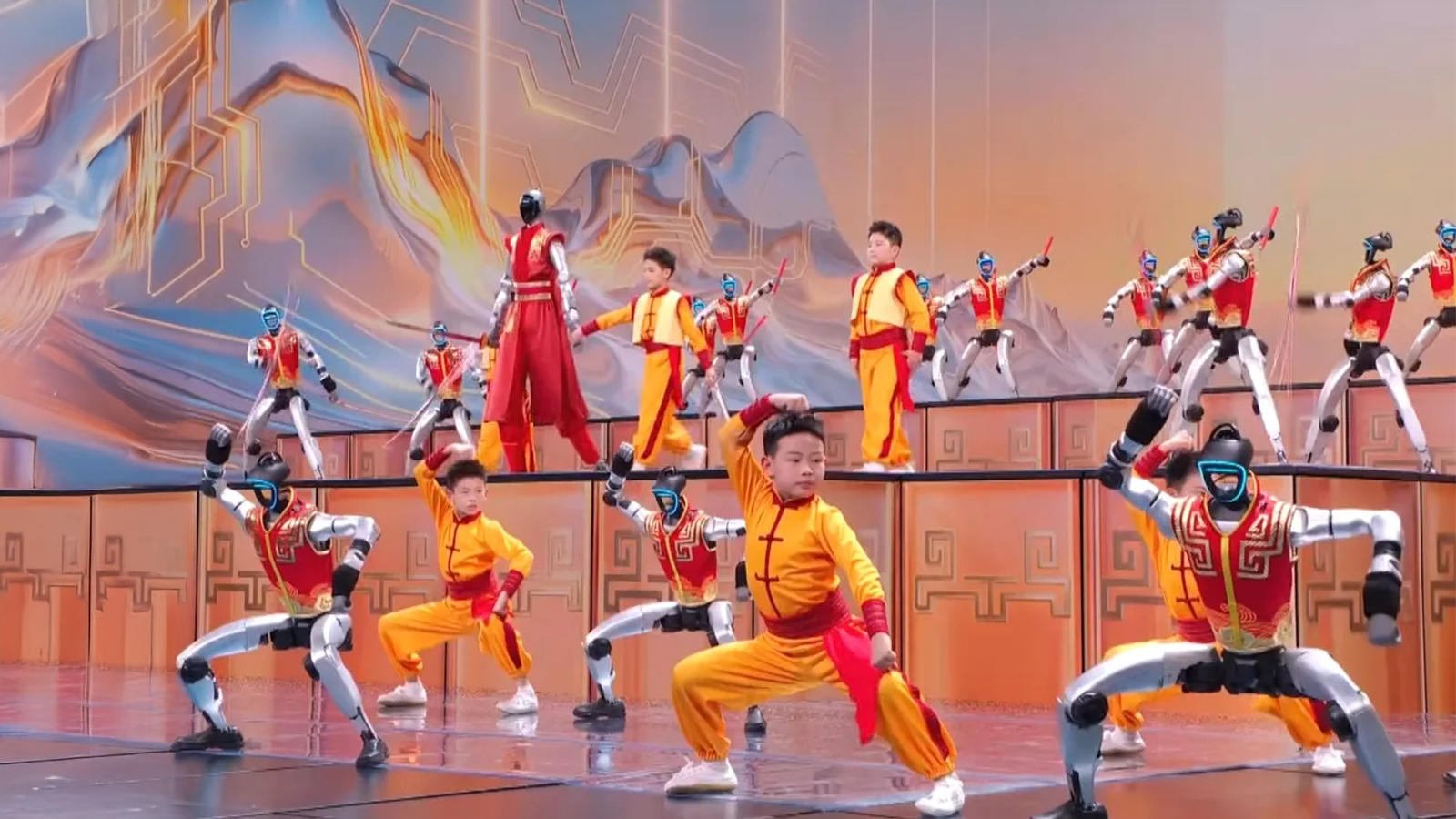 China stuns live TV with kung fu robots